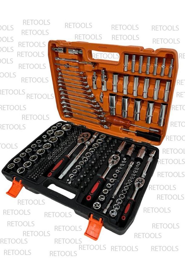 Chrome Vanadium 216 Parça 1/2-3/8-1/4 Profesyonel Lokma Takımı - 4