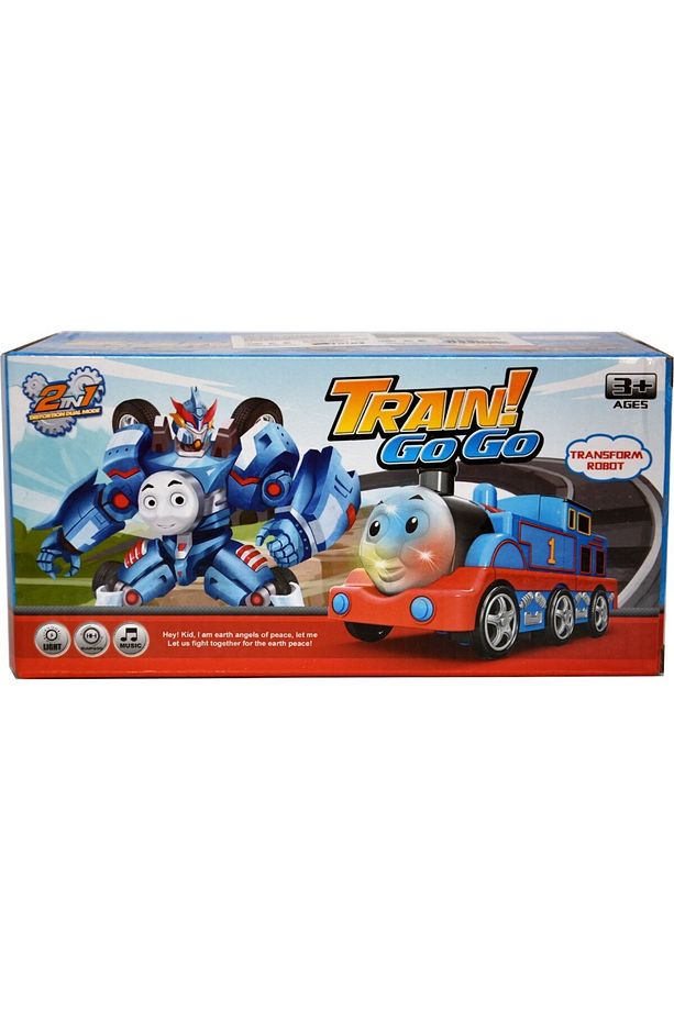 Oyuncak Robota Dönüşen Thomas Tren Çarp Dön Sesli Işıklı Hareketli Oyuncak Tren - 3