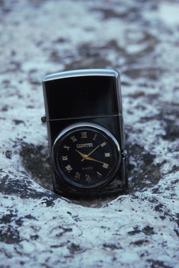 Saatli Zippo Tarzı Tek Torch Çakmak - 2