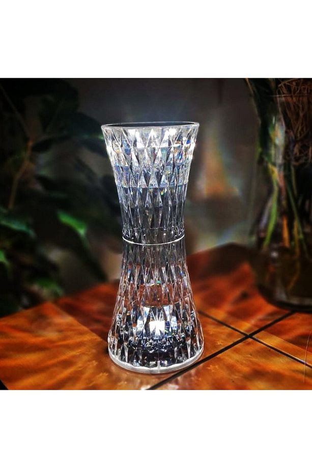 Kristal Abajurlu Şarjlı Masa Lambası - 3