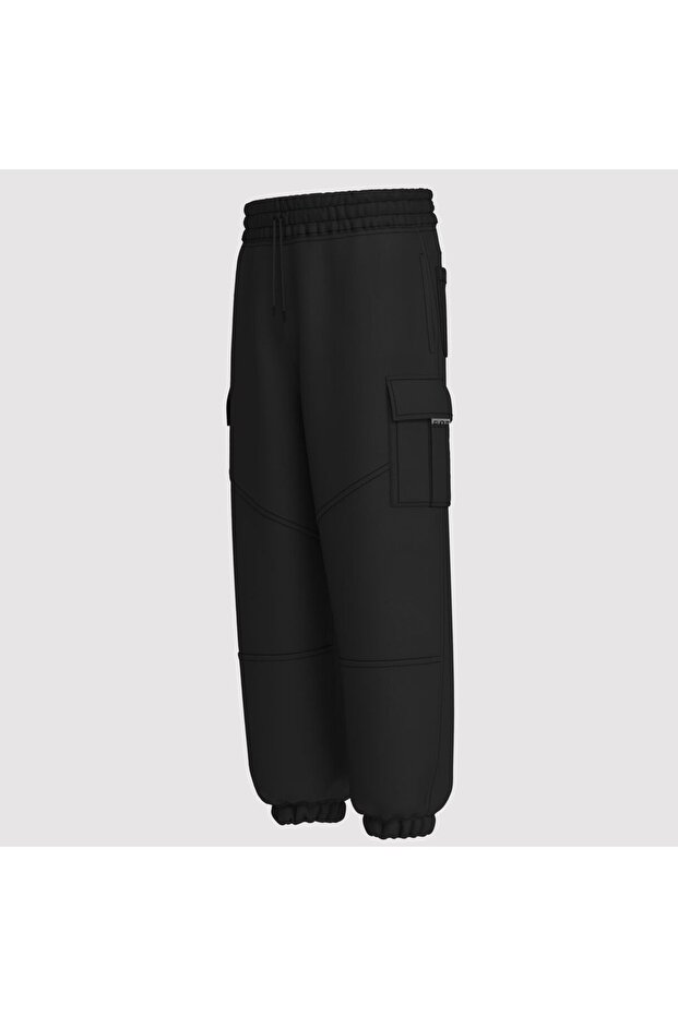 Oversize Basic Organic Cotton Kargo Unisex Pantolon - 2