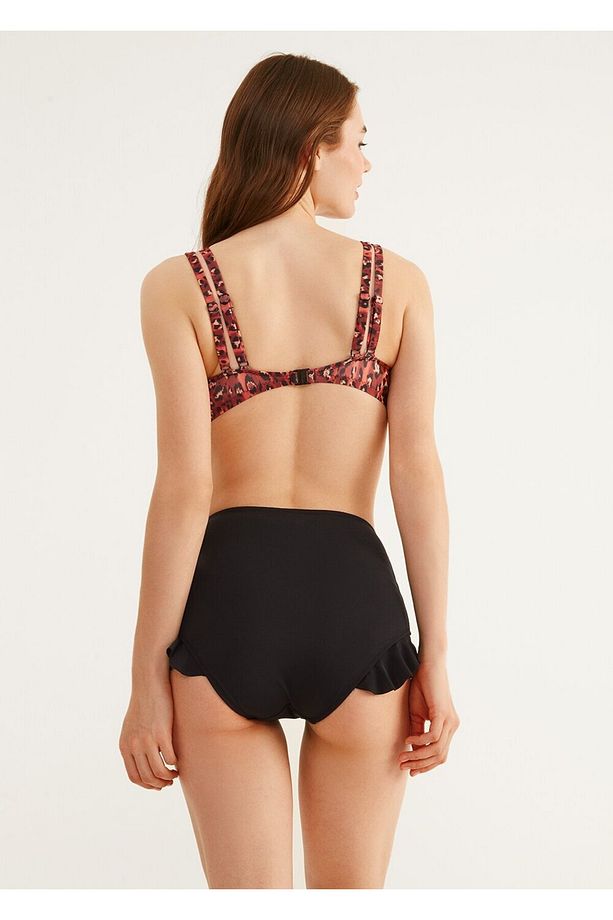 Yüksek Bel Fırfırlı Bikini Alt - 4