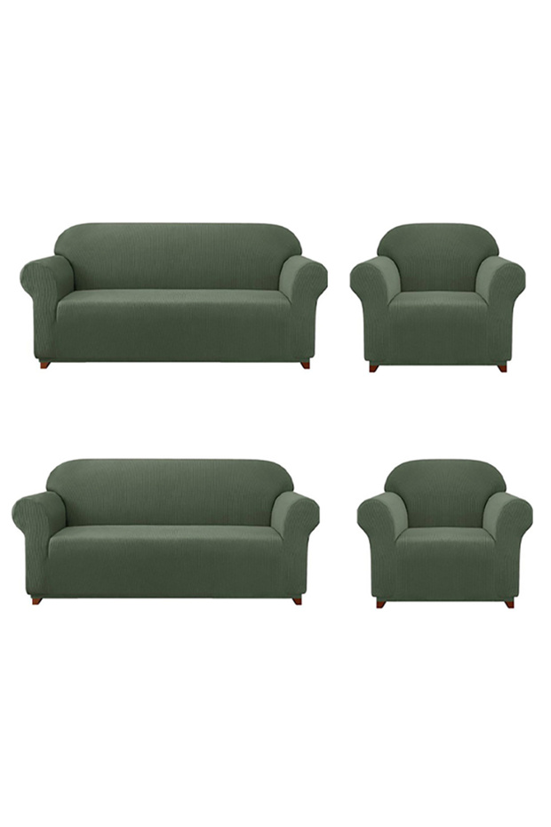 Set canapea și canapea din lycra - husă elastică pentru canapea extensibilă, model Pitikare 3 1 1 set - 1