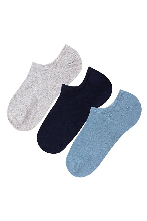Görünmez 3'lü Sneaker Çorap - 1