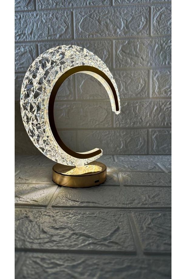 Lw-29 Şarjlı Ay Kristal Elmas Masa Lambası Dokunmatik Romantik Akrilik Led Gece Lambası - 3