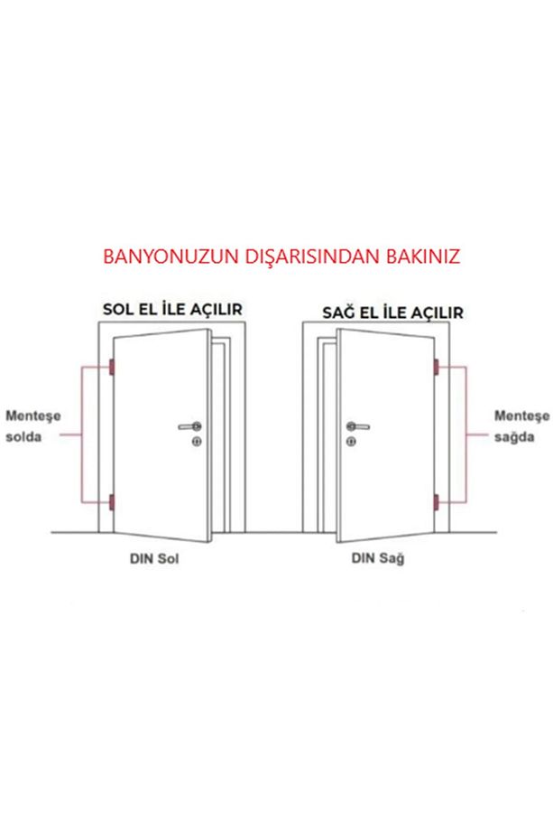 Kumru Nikel Saten Aynalı WC Kapı Kolu - 4