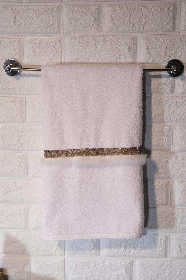 Hand Towel Gold Jewelled