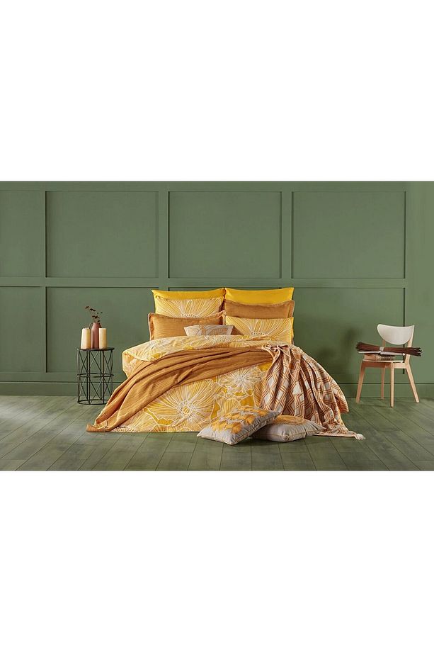 MONDİHOME Doqu Home Festival Parma Nevresim Takımı Sarı - Tek Kişilik TYC00749967091 - 2