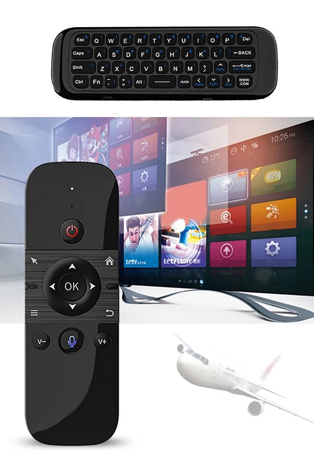 2.4ghz Klavye Ses Asistan Destekli Jiroskop Mouse Akıllı Tv Android Box Klavyeli Uzaktan Kumanda - 2