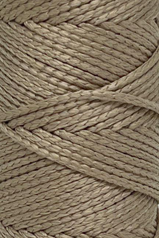 خيط مكرامية بوليستر قطعتين 100 جرام رمادي 3 مم - 3