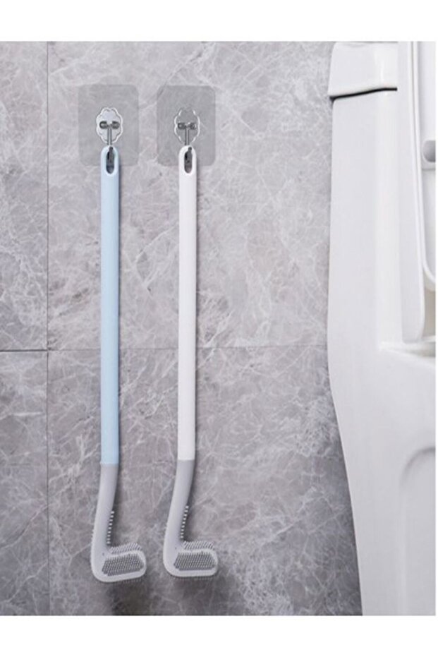 Golf Design Silicone Bathroom Toilet Toilet Cleaning Brush and Holder Set + Hanger