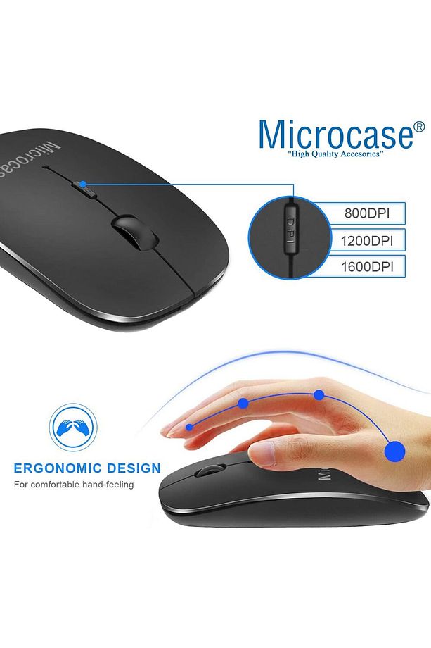 Tablet ve Telefonlar için Türkçe Q Bluetooth Touchpad Klavye ve Mouse Set - AL3560 - 7