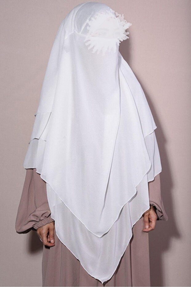 3 Katlı Şifon Sufle beyaz - 1