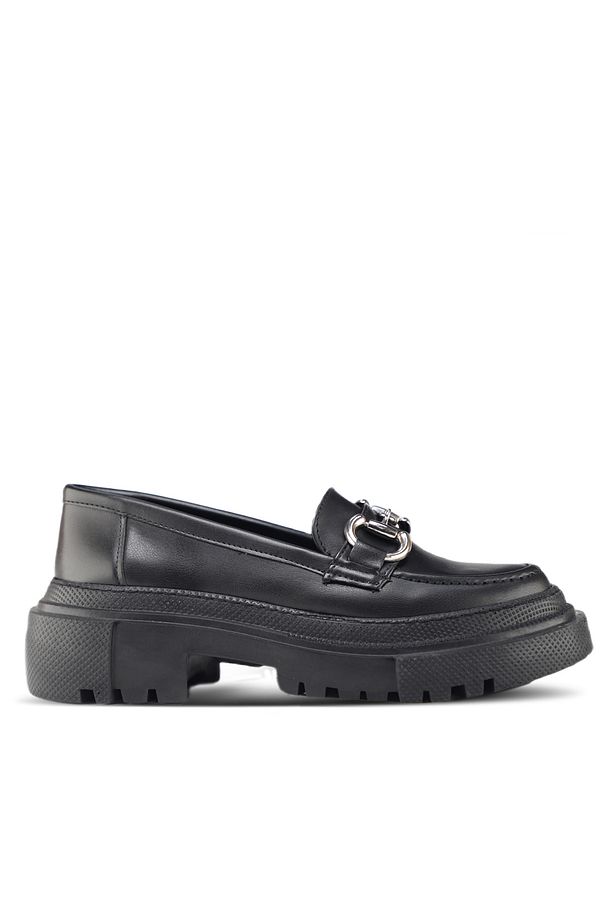 ® | Smart Kadın Siyah 5cm Yüksek Özel Kalın Taban Sert Dayanıklı Şık Tarz Loafer Ayakkabı - 2