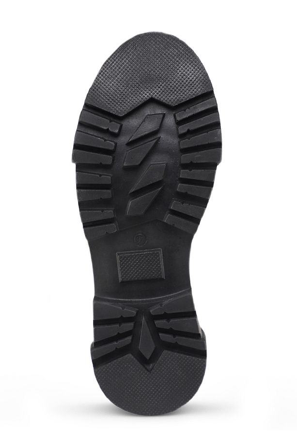 ® | Smart Kadın Siyah 5cm Yüksek Özel Kalın Taban Sert Dayanıklı Şık Tarz Loafer Ayakkabı - 7