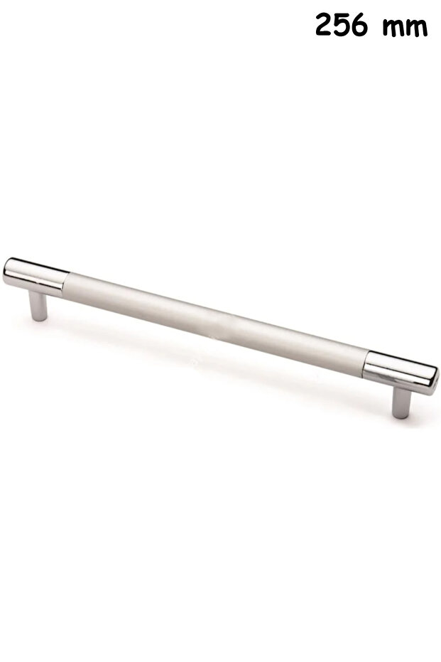 2 Pieces 256 mm Hitit Pipe Length Handle Furniture Cabinet Door Drawer Handle Matte Chrome