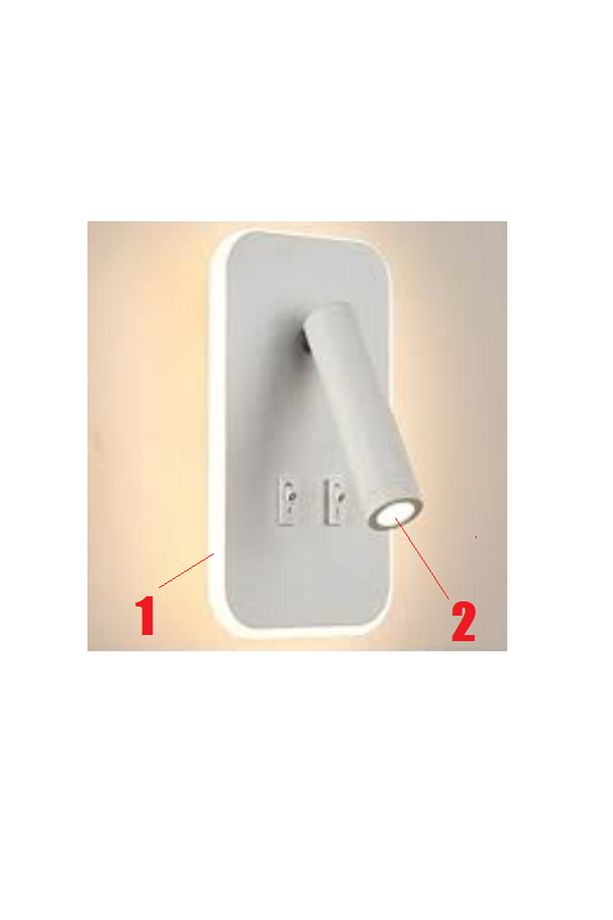 TUVALU ÇİFT KADEMELİ YATAK BAŞI LED APLİK 13W CT-5243 - 1