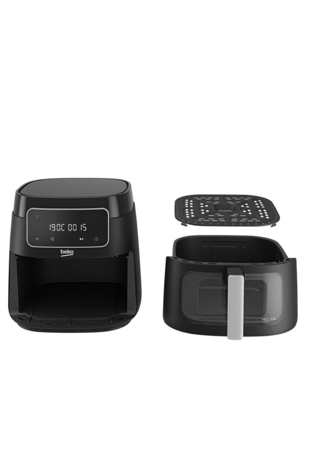 Airfryer Yağsız Fritöz, 7.6 lt 1750 W Cam Sepet, 9 Otomatik Program Led Ekran, Siyah - 2