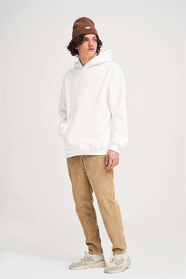 Unisex White Basic Sweatshirt Trndz200 - 4
