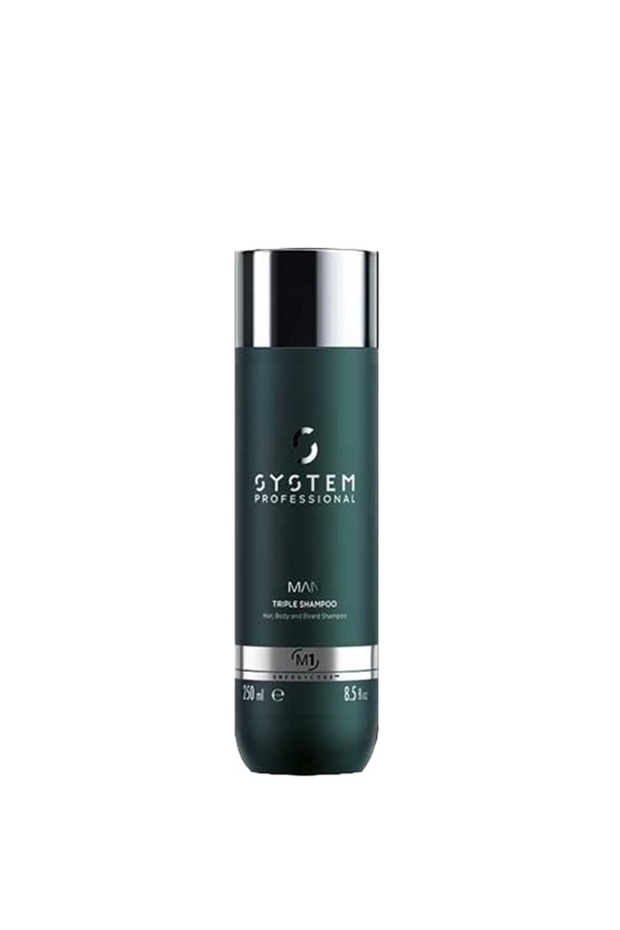 Men's Multi-Purpose Volumizing and Energizing Hair, Body and Beard Shampoo 250ml