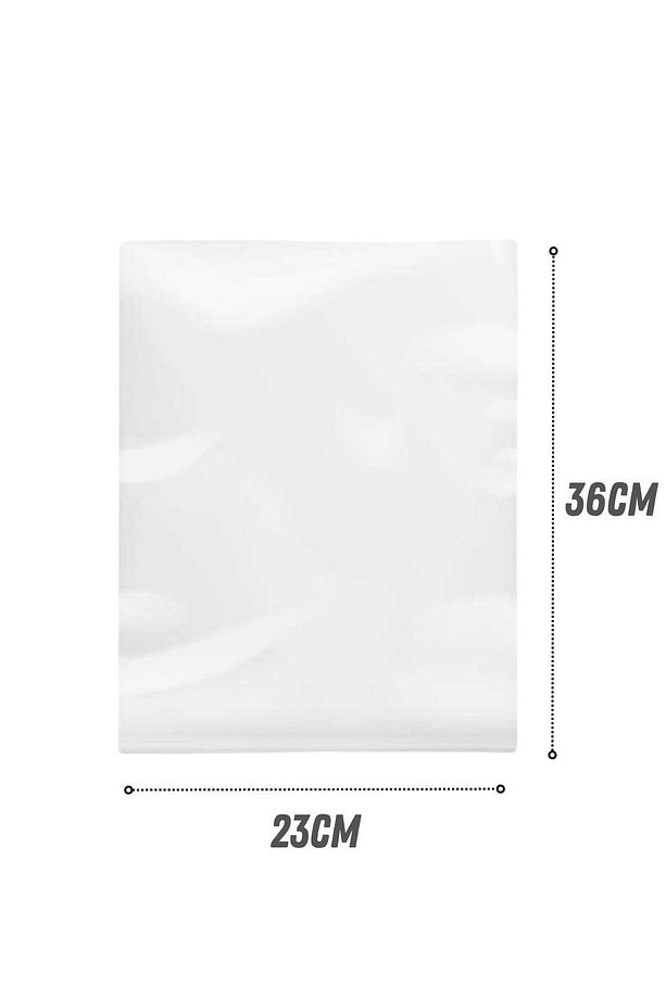 Naylon Torba 23x36cm Şeffaf Şeker Bakliyat Bakkaliye Torbası Dolap Poşeti Kalın 100 Adet - 4