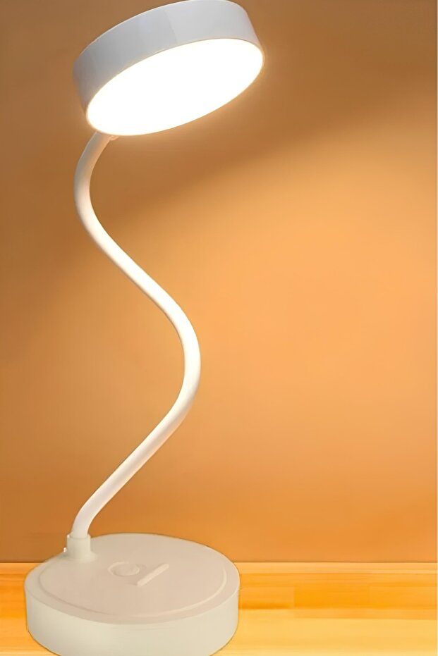 Yeni Nesil Şarjlı Dokunmatik 20 Led Çalışma Okuma Işığı Flexible Masa Lambası 3 Farklı Işık Seçeneği - 1