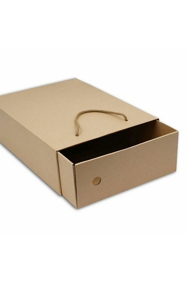 21x10,7x37,2 cm Esmer Çekmeceli Ayakkabı Kutusu 20 Adet - 1