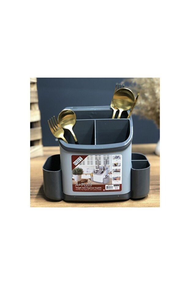 White Countertop Multi-Purpose Spoon Holder Organizer