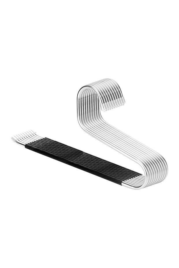 10 Pieces Open Ended Non-Space Non-Slip Clothes Hanger Skirt Hanger Stainless Steel Hanger