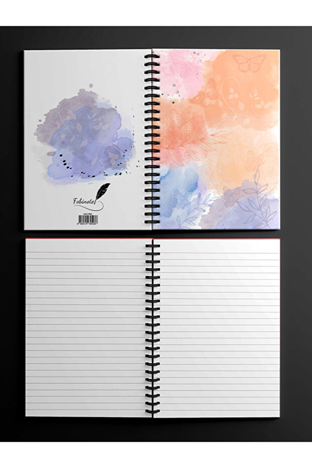 Spiral School Notebook 80 sheets Flower - A5 Size Lined - 2