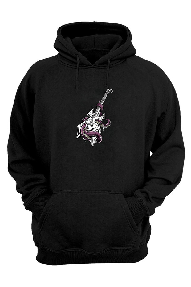 Unisex Warlock Electric Guitar Purple Black Regular Fit Sweatshirt