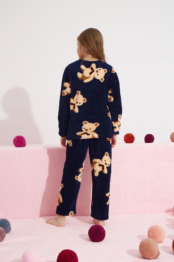 lacivert Alt-Üst Wellsoft Pijama Takım - 5