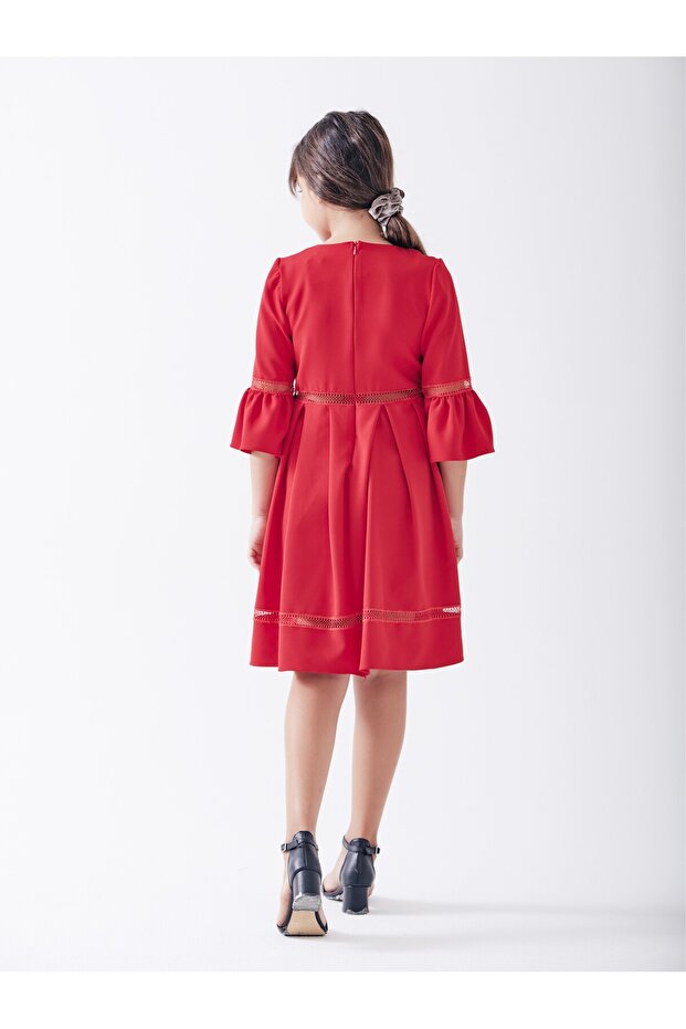 Masticca Dantel Aralı Elbise - 2