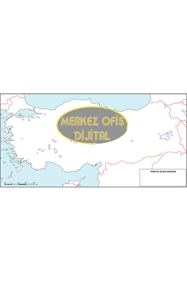 TÜRKİYE DİLSİZ HARİTA 50X70 CM - 1