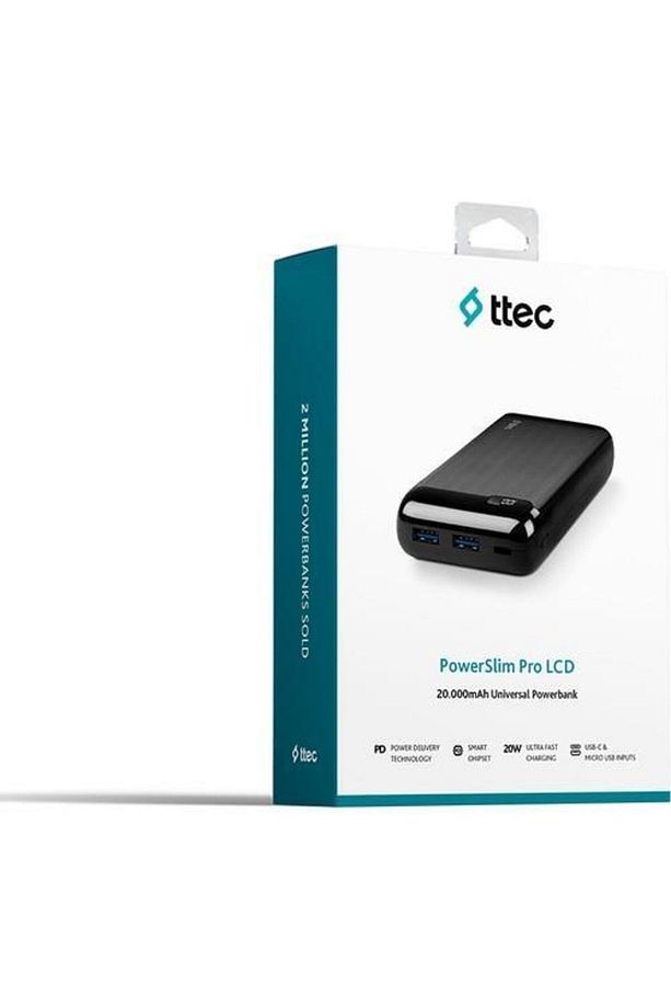 2bb186s Powerslim Pro Lcd 20.000 Mah Pd 20w Taşınabilir Şarj Aleti / Powerbank Usb-c Giriş/çıkı - 1