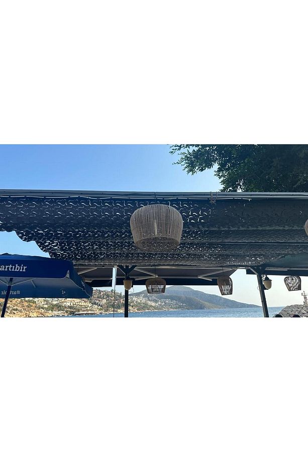 Kamuflaj Örtü Ağ İthal Kumaş Gölgelik Dekoratif Antrasit Renk File 3 M X 4 M - 2