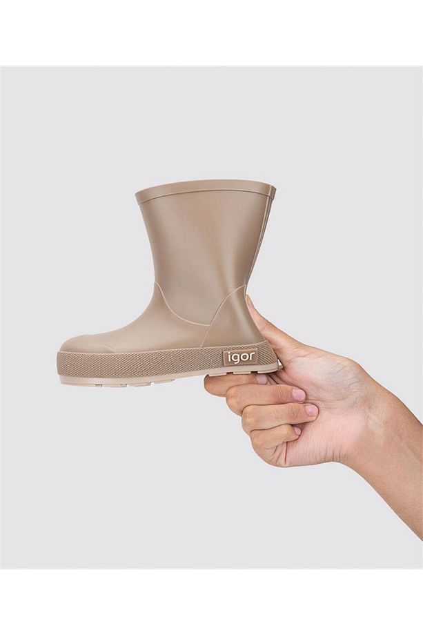 W10294 Yogi Dk Igor Marka Unisex Çocuk Yağmur Çizmesi Vizon Rengi - 4