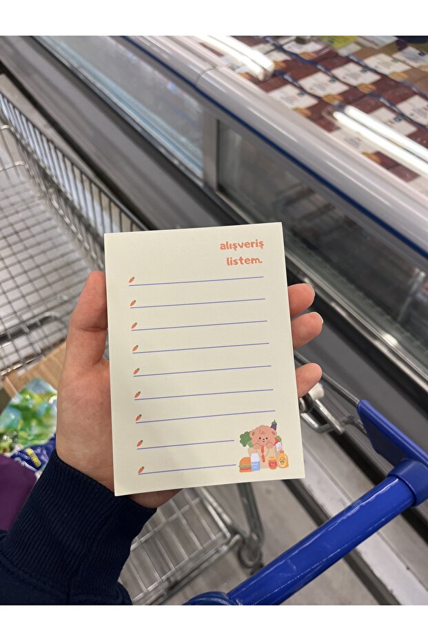 Sevimli Kawaii Bloknot , Notepad , Shopping List , Memopad , Planlayıcı , A6 (10,5x14,8 cm) , 100'lü - 5