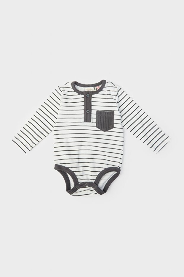 Bg Store Baby Boy Striped Bodysuit 23Fw0Lt8502