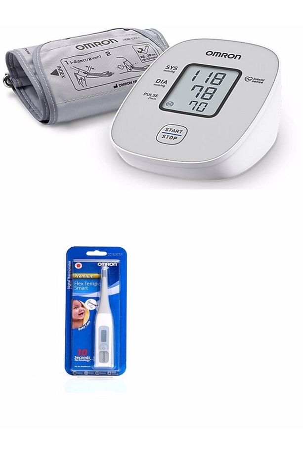 M2 Basic Dijital Koldan Tansiyon Aleti + Omron Flex Smart Çubuk Ateş ölçer - 1