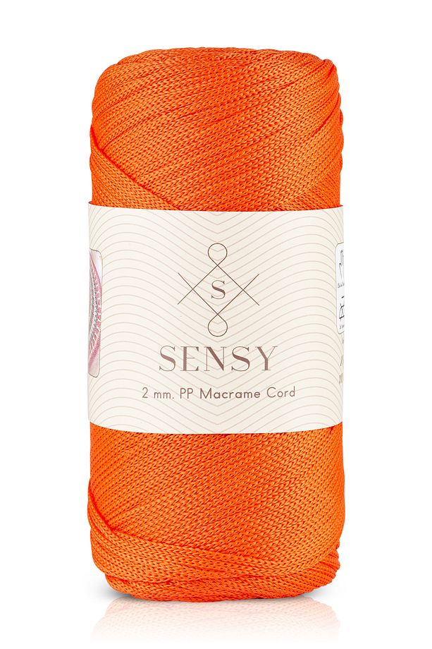 2 Mm - 200 gr Polyester Makrome Ipi Portakal 230 M Polyester Makrome Ip Supla Ip Ve Çanta Ipliği - 1
