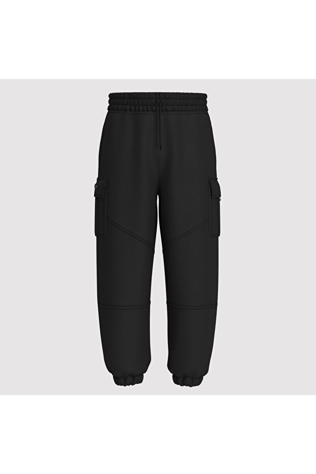 Oversize Basic Organic Cotton Kargo Unisex Pantolon - 1