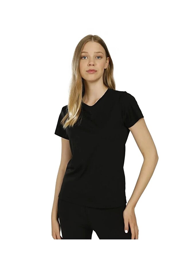 Ct131 0 Yaka Basic Kadin Body - Siyah - 1