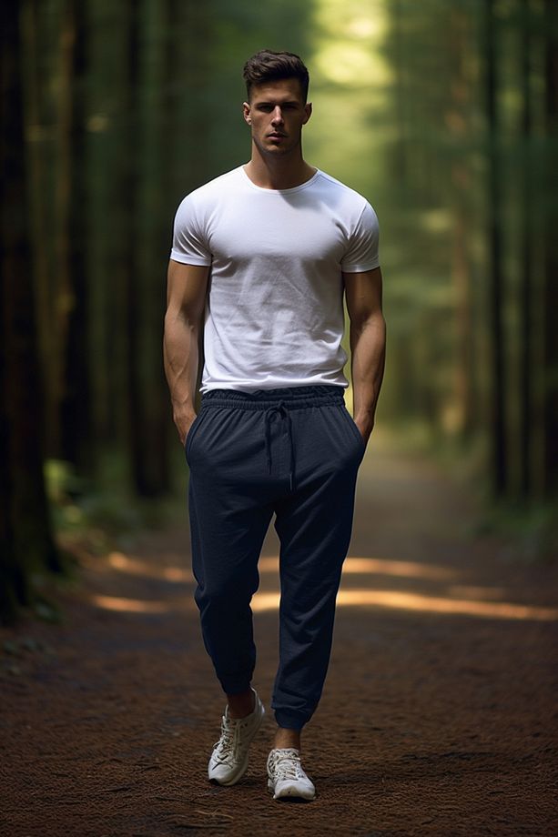 Lacivert Basic Regular/Normal Kesim Lastik Paça Jogger Eşofman Altı TMNSS20EA0053 - 1