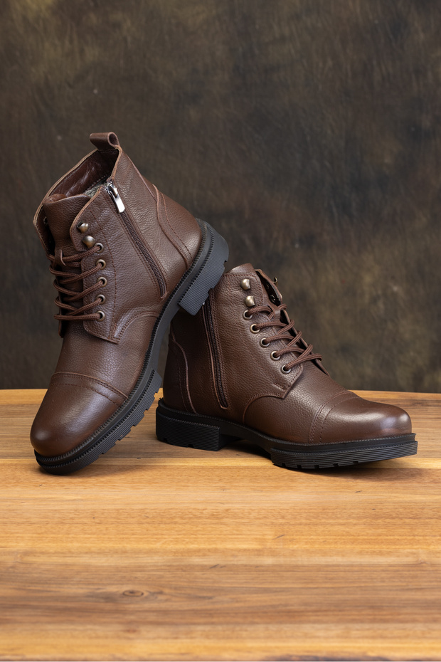 Erkek Hakiki Deri Bot , Kürklü Bot , Fermuarlı Bot - 4