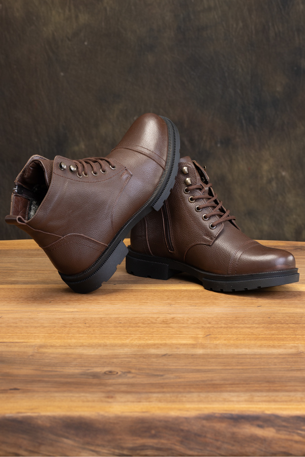 Erkek Hakiki Deri Bot , Kürklü Bot , Fermuarlı Bot - 3