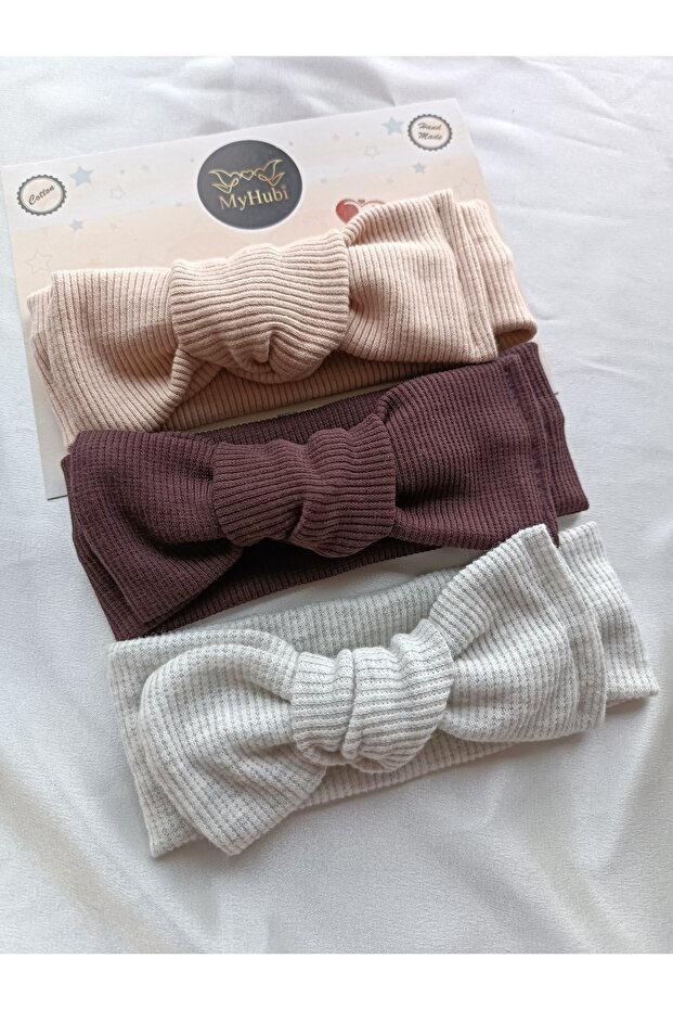 3-Piece Combination Handmade Baby Girl Bow Bandana