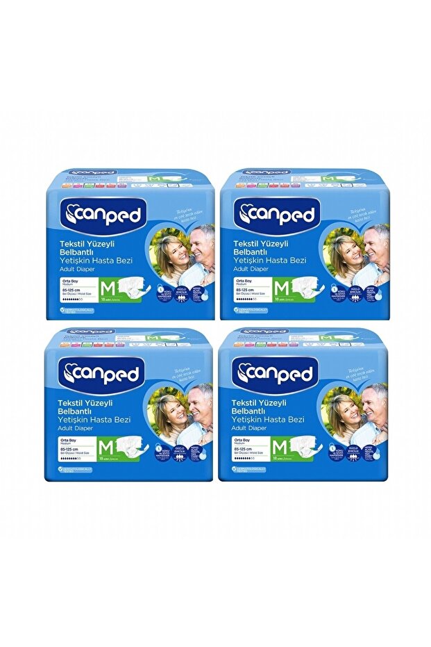 Textile Surface Waistband Adult Patient Diapers Medium Size 72 Pieces 85-125 cm