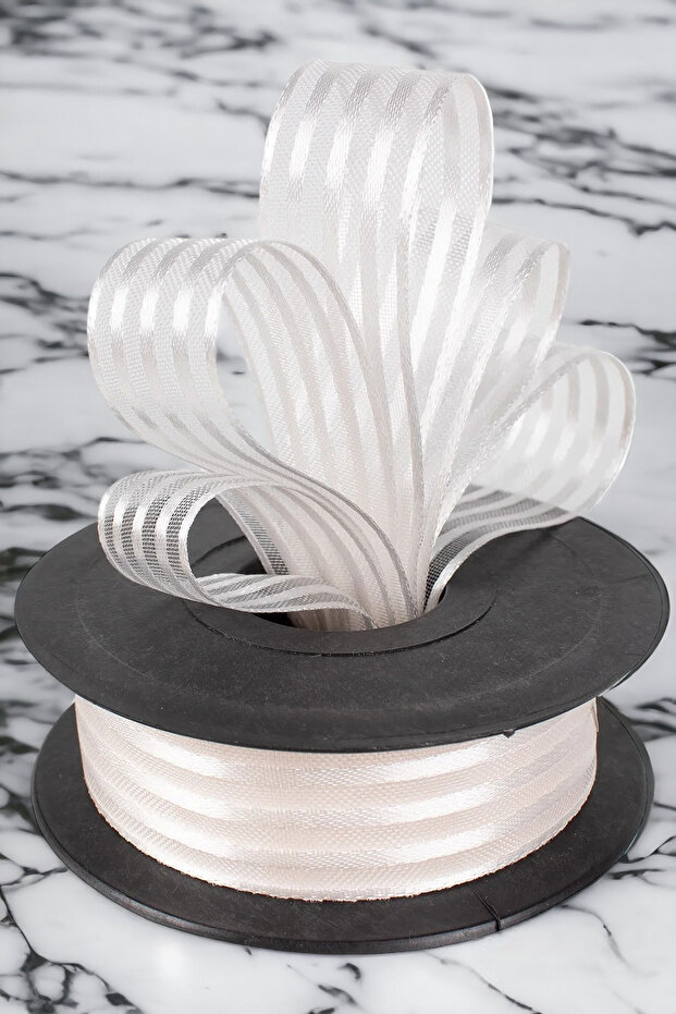 Chiffon Cream Ribbon 2.5 Cm Ribbon 20 Mt