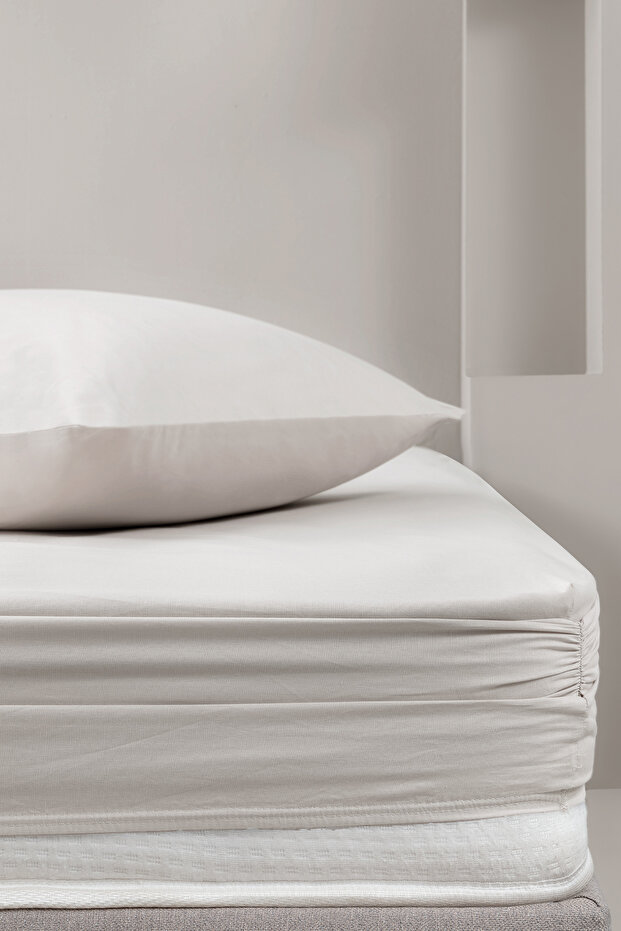 ملاءة مطاطية باللون البيج نوح - 1